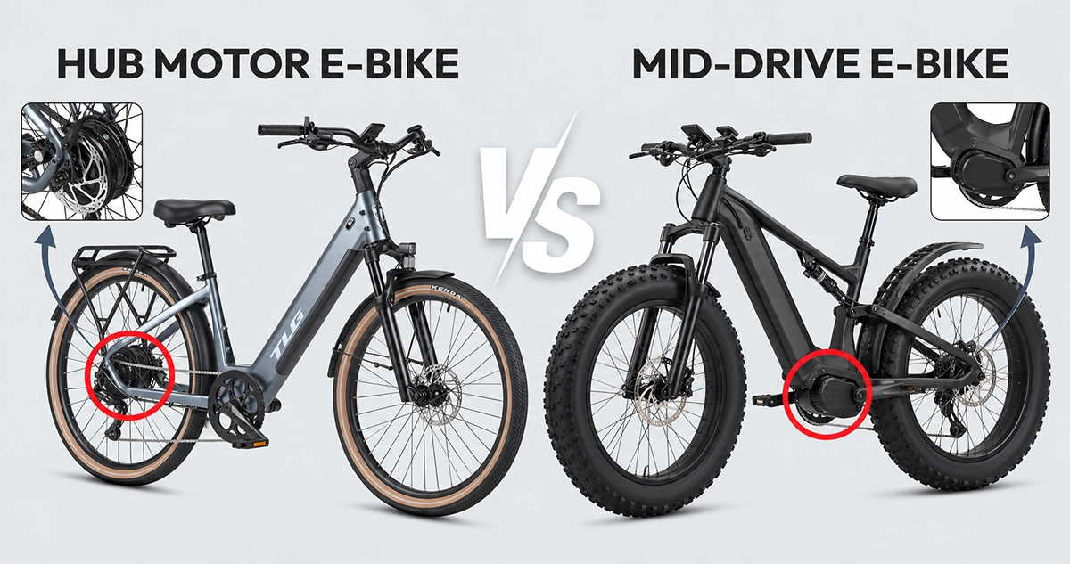 Hub Drive vs Mid-Drive E-Bikes